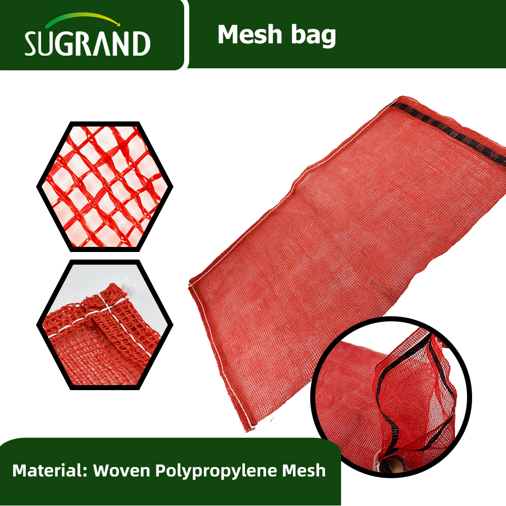  Συσκευασία Vegetable PP Mesh Τσάντα Onion Packing Raschel Mesh Bag