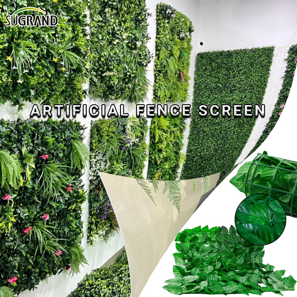 Faux Foliage Panels Τεχνητός τοίχος φυτών με πράσινο γρασίδι για διακόσμηση κήπου