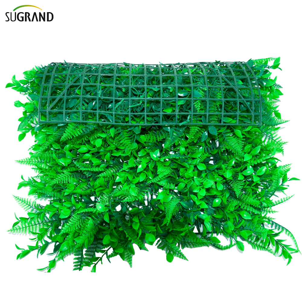  Υπαίθριος κήπος με προστασία από την υπεριώδη ακτινοβολία Faux Plastic Green Grass Wall