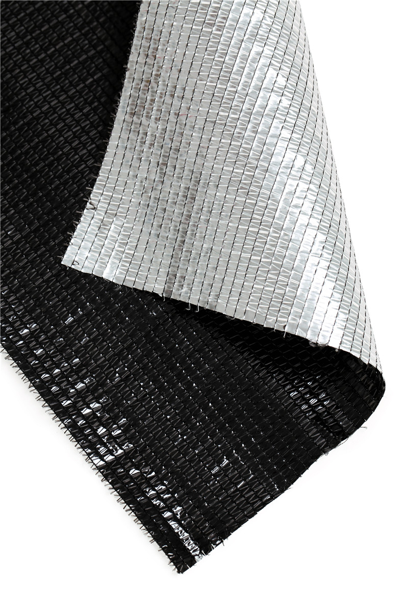 Ourdoor Μαύρο πλεκτό δίχτυ σκιάς από φύλλο αλουμινίου με UV