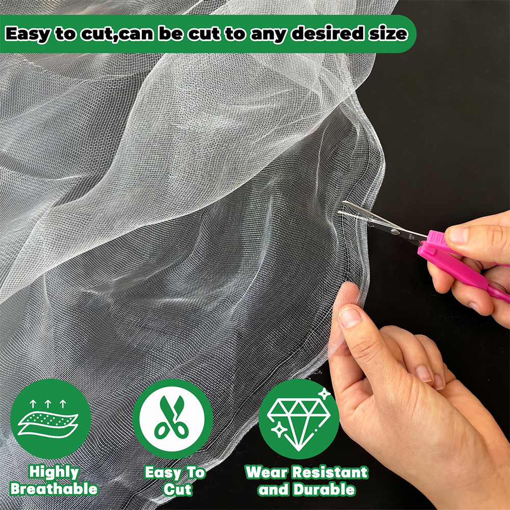Αντιπαράθετο δίχτυ εντόμων HDPE 40 50 Mesh Διαφανές λευκό
